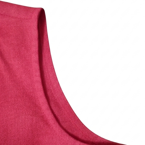 Like New Vintage Y2K Harold's Sleeveless Linen Top, Vibrant Red, Size 4 - Picture 4 of 8